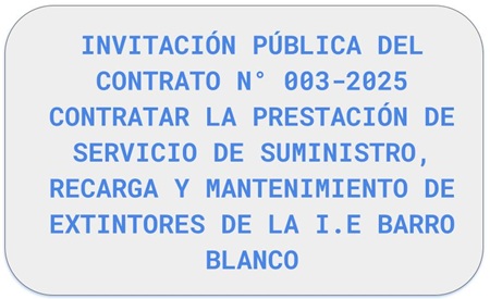 Invitación pública del contrato Nro 0003-2025